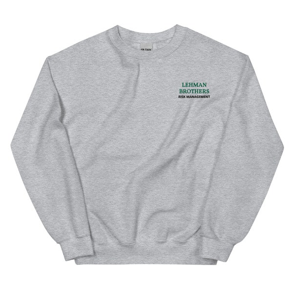 Lehman Brothers Risk Management Embroidered Sweatshirt