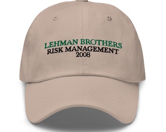 Lehman Brothers Risk Management 2008 Cap - Inspired by corporate merch