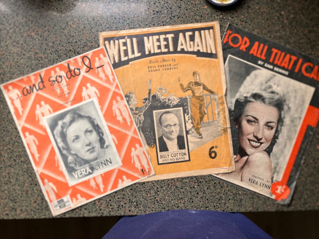 Vera Lynn Wartime Song Sheets Vintage Entertainment With - Etsy