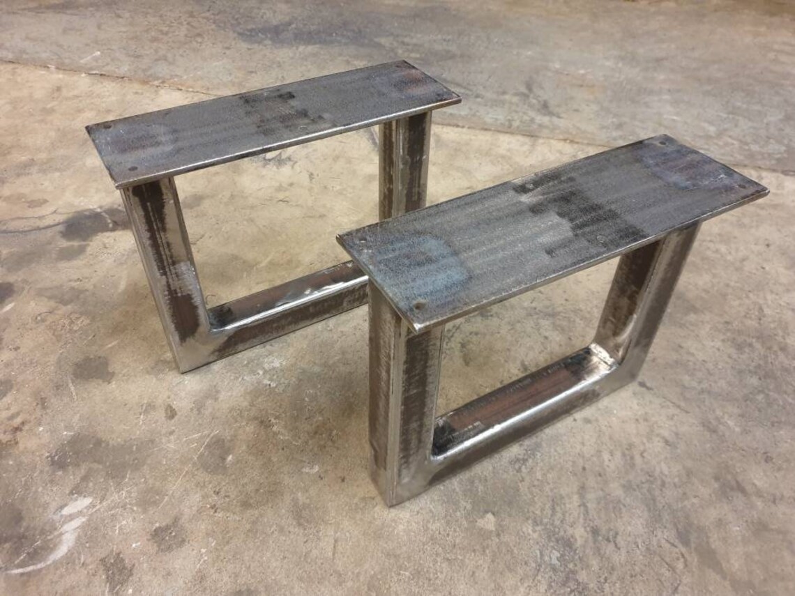 Handmade metal bench legs for home or garden. Rustic and Etsy