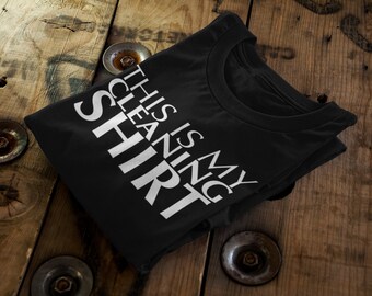 Comical Cleaning Shirt: Unisex Cotton Tee, Fun Housework Apparel