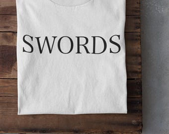 Swords T-Shirt: Funny Minimalist Tee for Gamers & Nerds