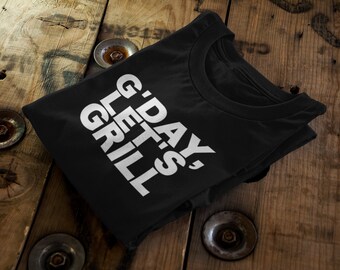 G'Day Let's Grill Tシャツ | コミカルなBBQ Tシャツ