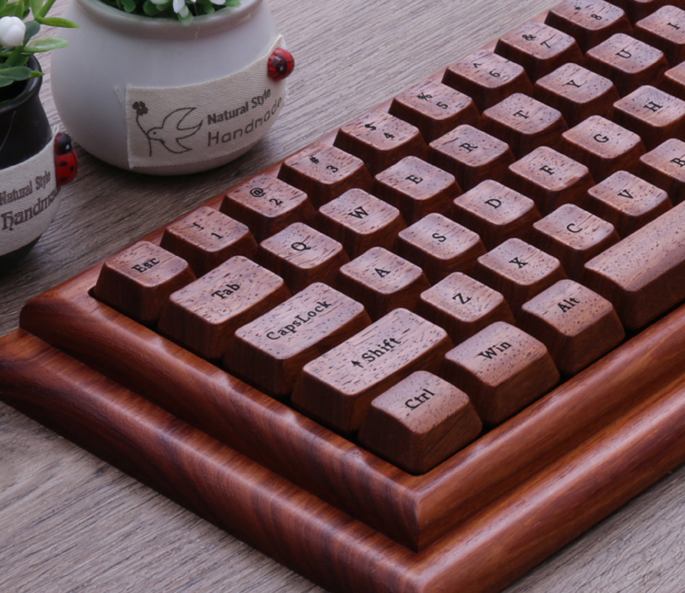 Solid Wood Keycaps Set OEM & Cherry wasd 61/87/104 Wood Etsy