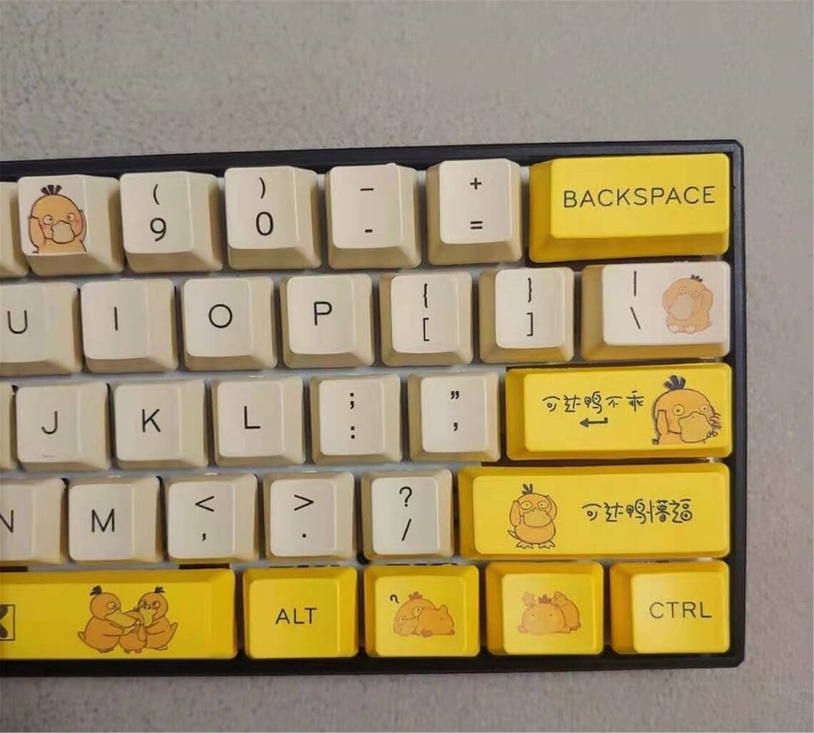 Duck Keycaps Set OEM Artisan Keycaps Set OEM 61 64 84 87 104 Etsy