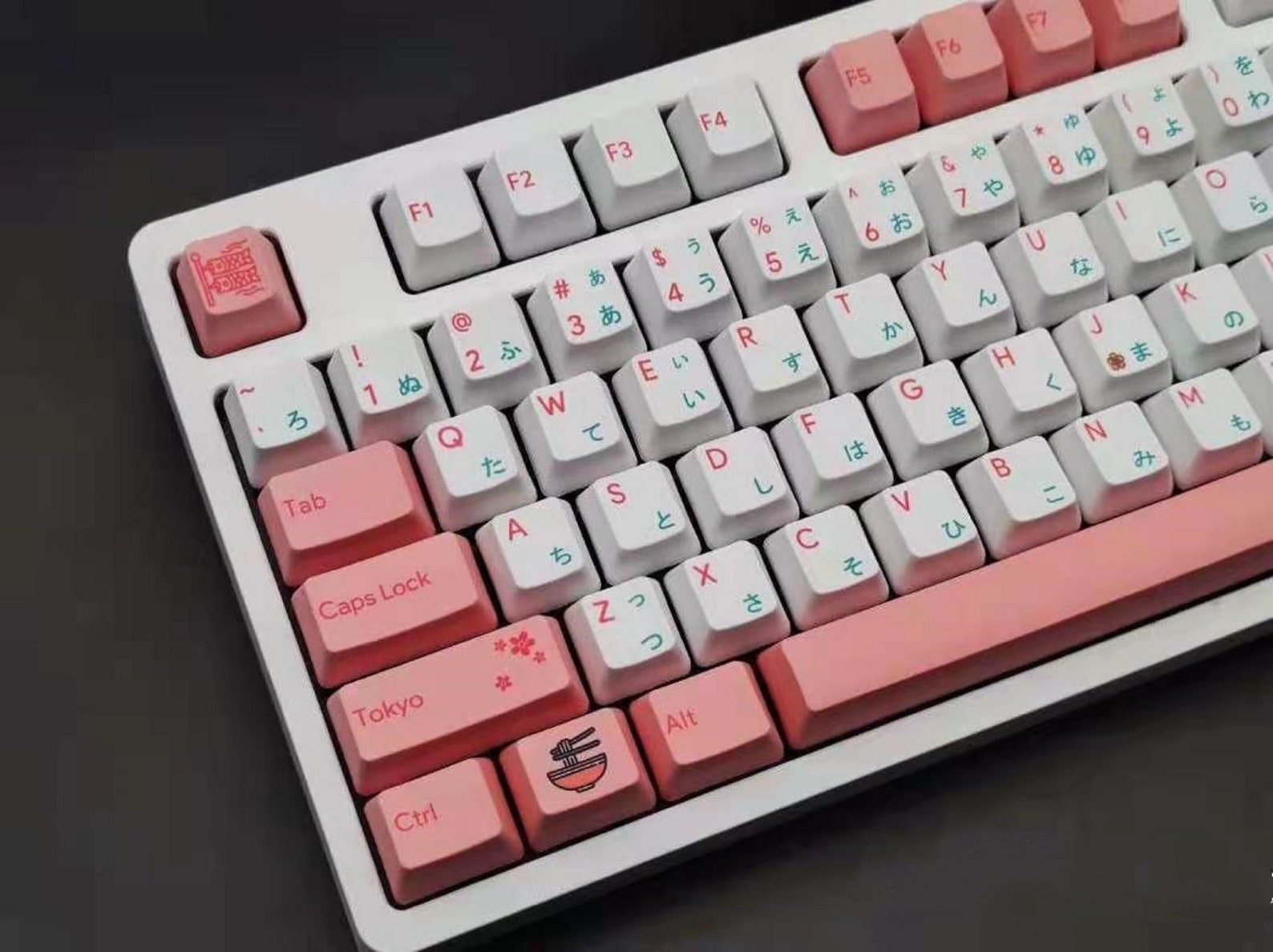 Cherry Pink Key Keycaps Set OEM PBT 61/68/84/104/108 Keycaps Etsy