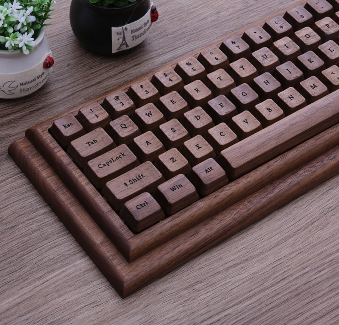 Solid Wood Keycaps Set OEM & Cherry wasd 61/87/104 Wood Etsy