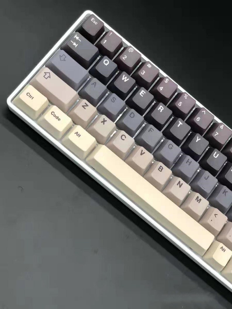 Gray Keycaps Set OEM Artisan Keycaps 64 68 84 104 108 Etsy