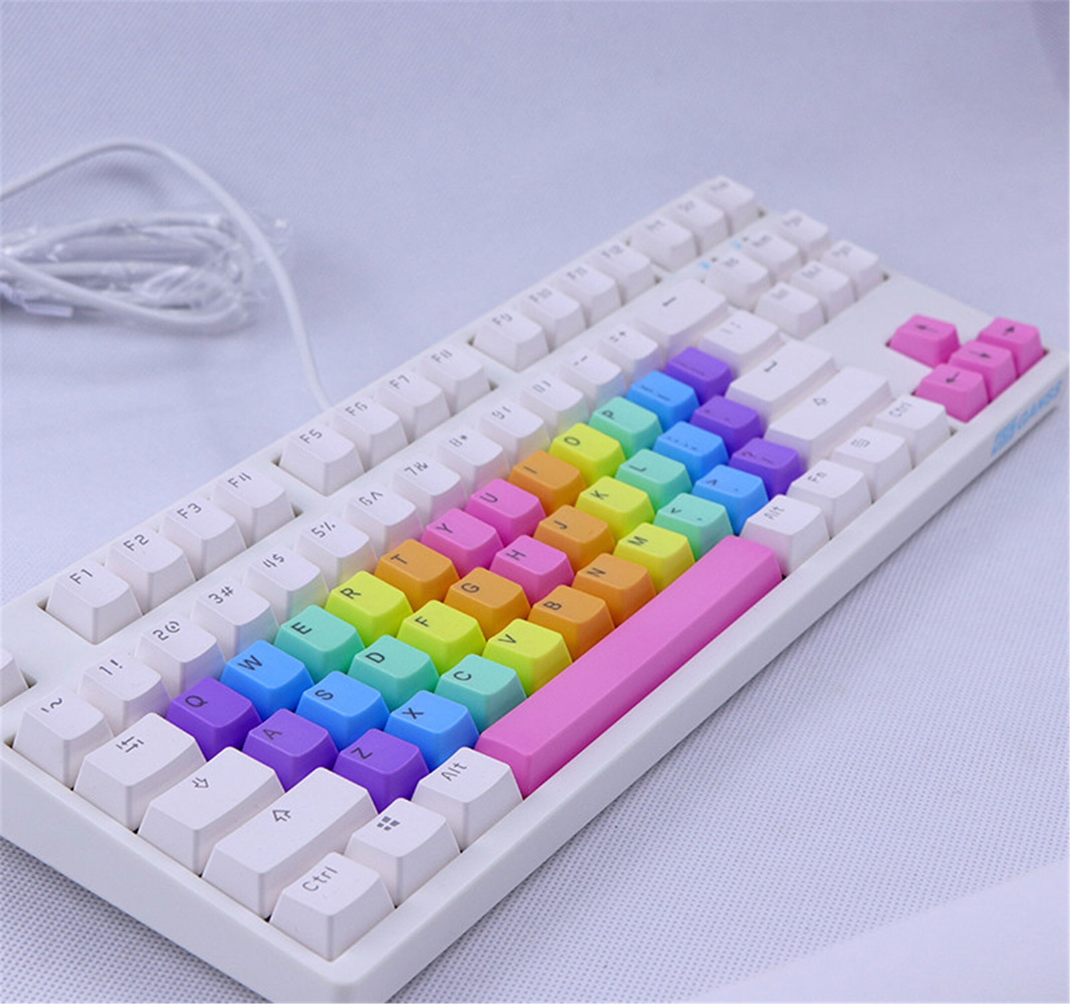 Rainbow 37 Key Keycaps Set OEM Cherry Artisan Keycaps Etsy UK