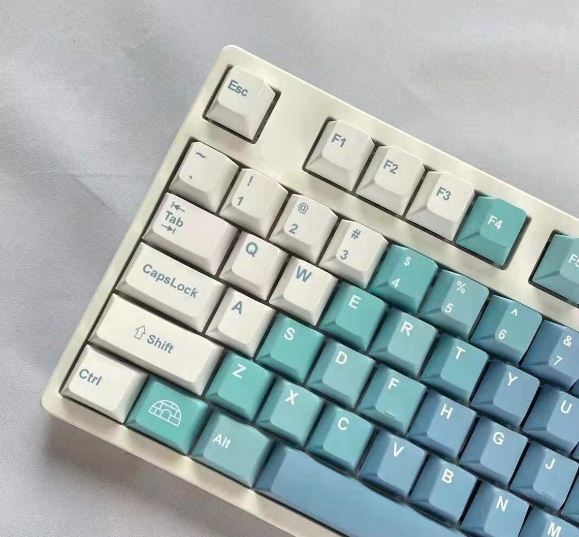 Blue Cloud Keycaps Set CHERRY 61 64 84 87 104 Keycays Set Etsy Canada