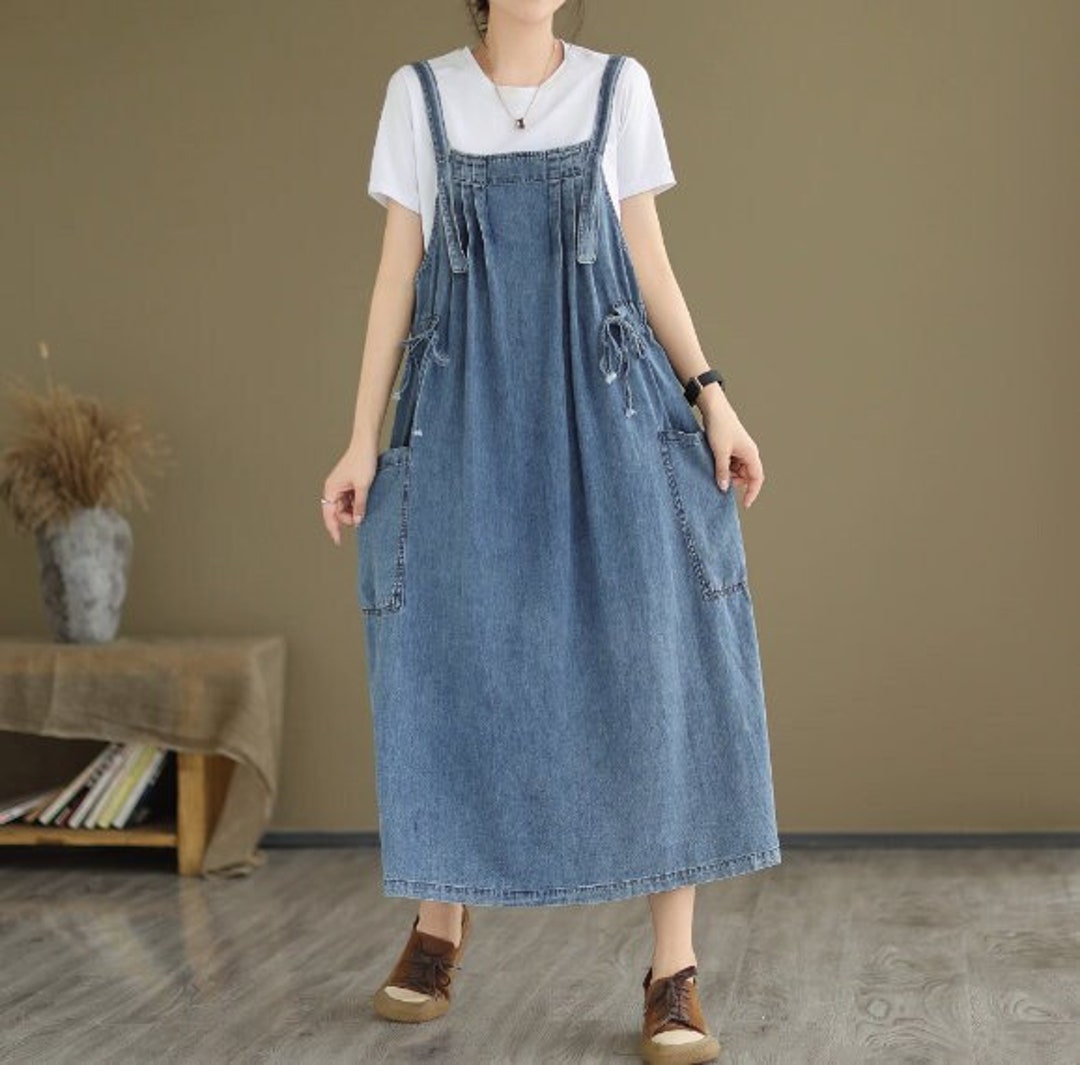Blue Denim Plus Size Dress