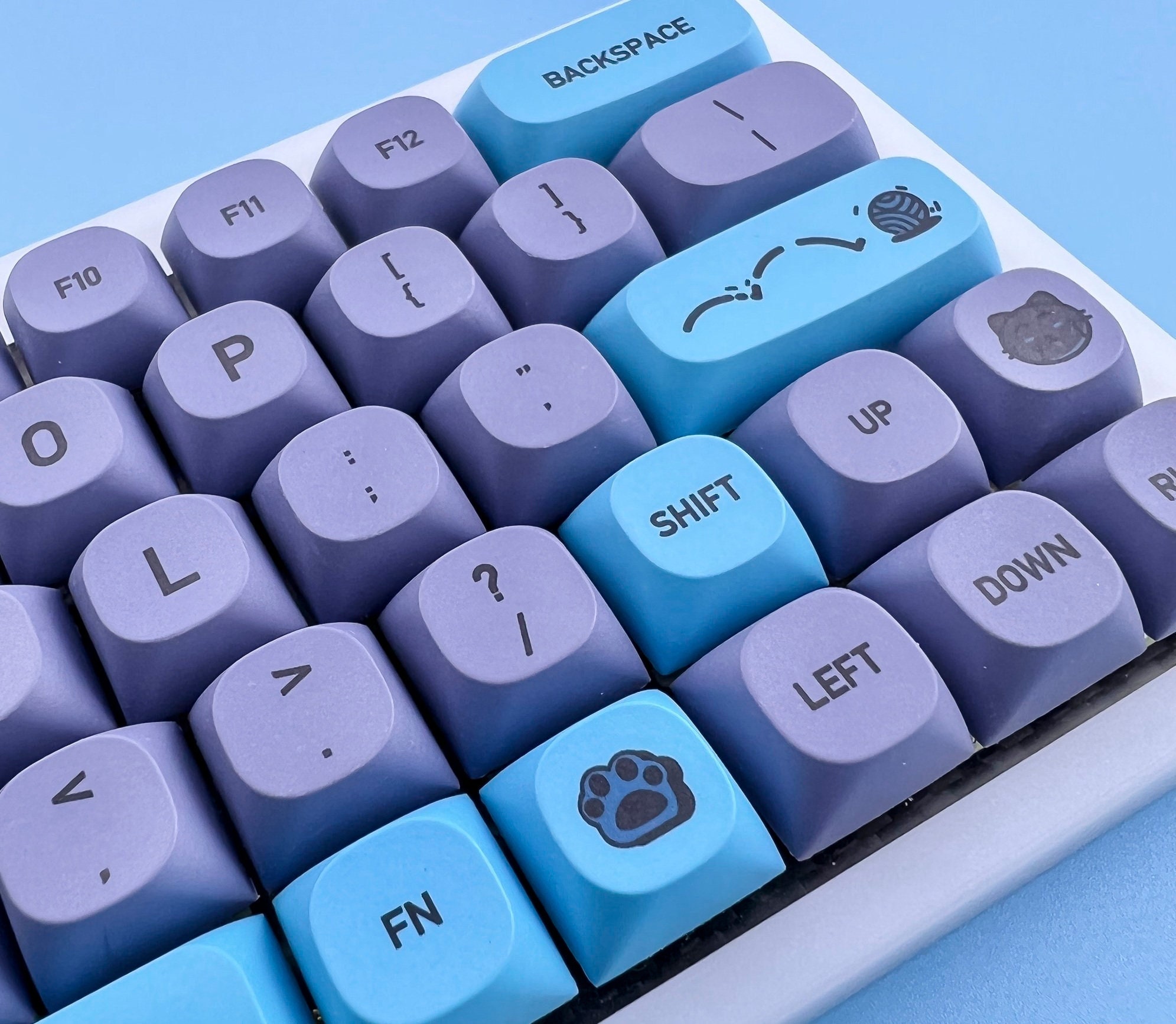 Light Blue Keycaps Set, Mechanical Keyboard Keycap Set, PBT Artisan