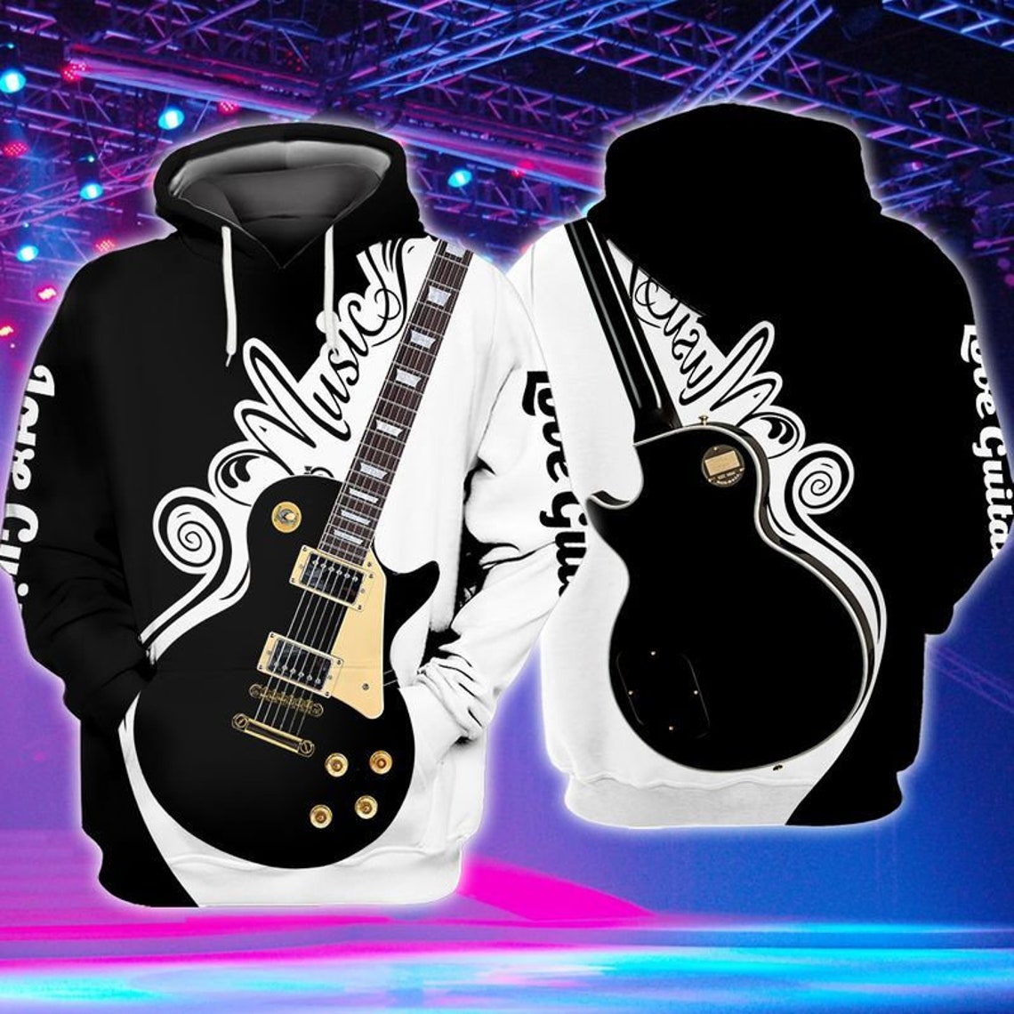 Guitarist Hoodie Guitar Player Hoodie Guitar Lover Hoodie Etsy