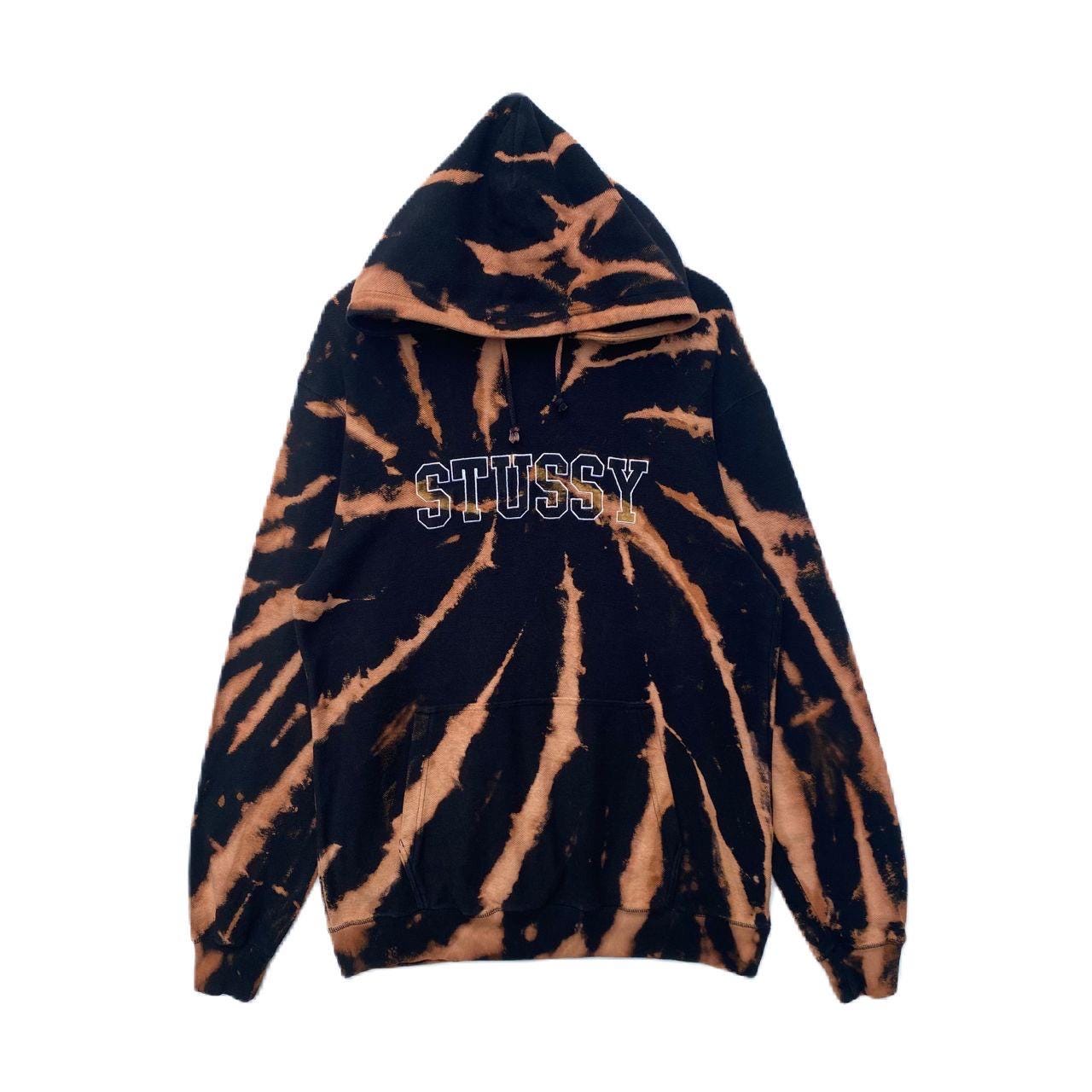 STUSSY Bleach Wash Hoodie Sweater Sweater Pullover Jumper Shirt 
