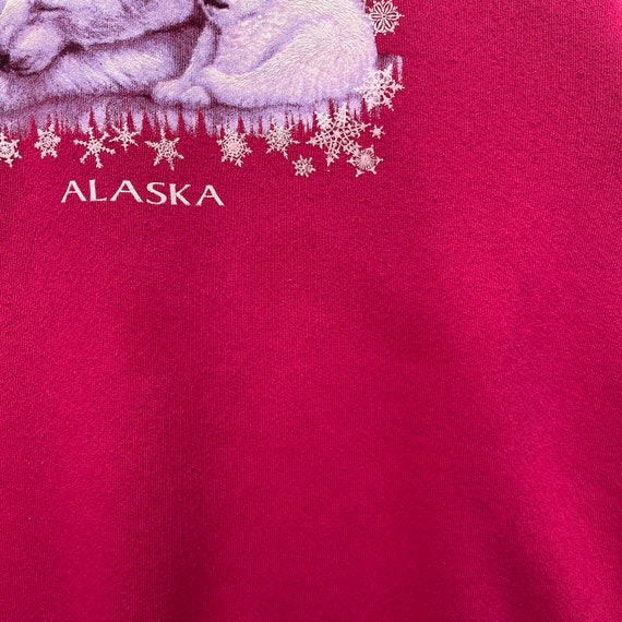 Vintage ALASKA Bear Sweatshirt Sweater Pullover J… - image 8