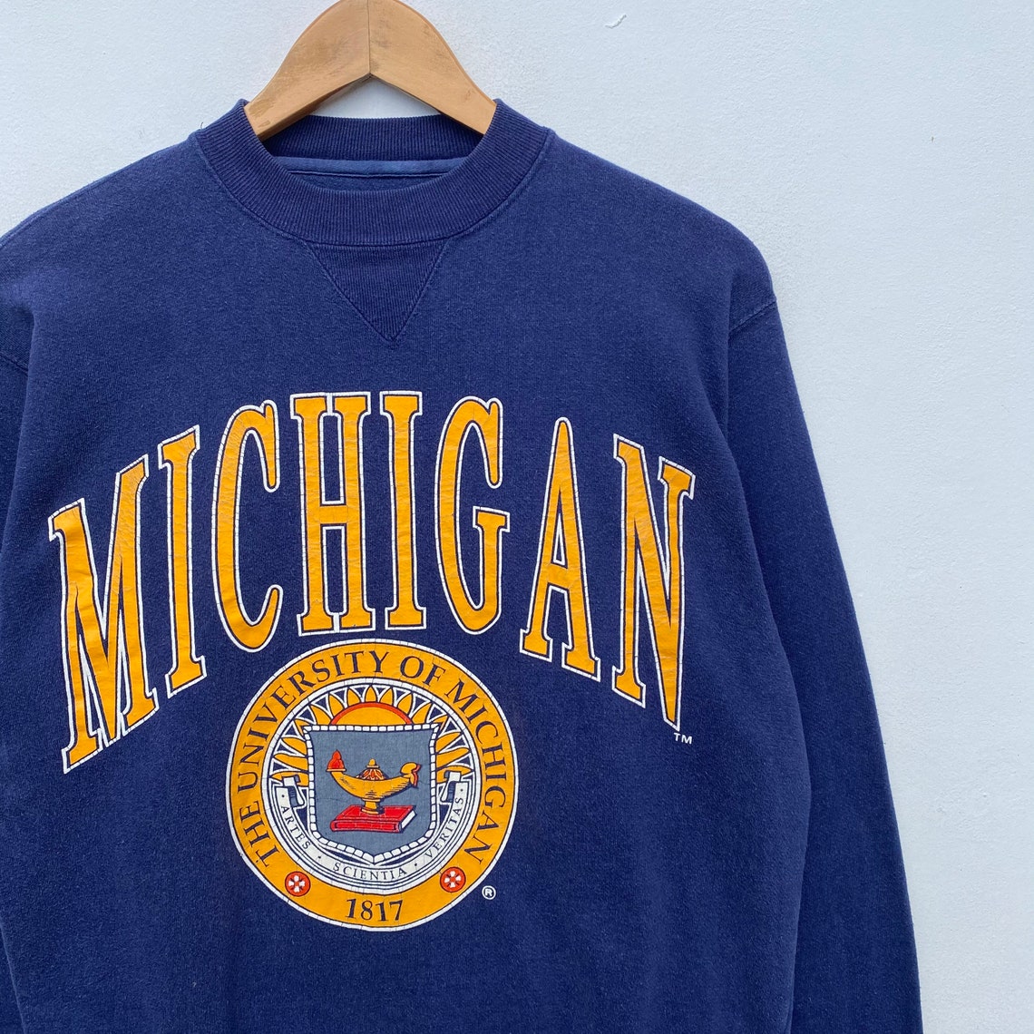 Vintage UNIVERSITY OF MICHIGAN Sweatshirt Sweater Pullover | Etsy