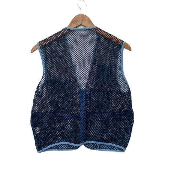 Vintage Multi pocket Vest Multi Purpose Equipment Sleeveless Jacket Medium Size Zipper Jacket Fishing Hunter Blue Denim Etsy Canada