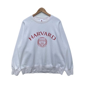 HARVARD UNIVERSITY Sweatshirt Sweater Long Sleeve Cream White Colour Pullover Jumper Shirt Extra Large Size Streetwear