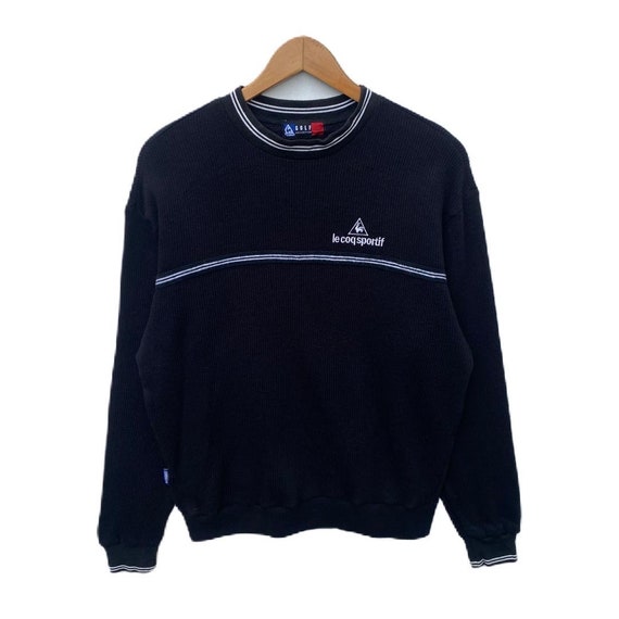 Le Coq Sportif Sudadera Sueter Cuello Redondo Talla Mediana Sueter Jersey Color Negro Ropa Deportiva Etsy Mexico