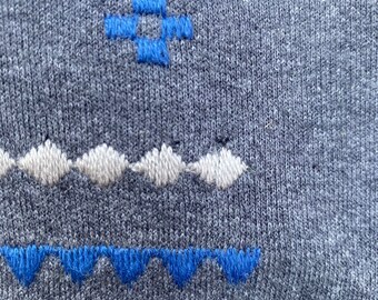 ヴィンテージ イヴ サンローラン スウェットシャツ セーター 刺繍 ロゴ