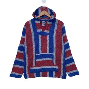 SEÑOR LOPEZ Mexican Baja Hoodie Sweater Pullover Jumper Hip Hop Swag Rap Tee Shirt Large Size Long Sleeve Stripe Blue Red