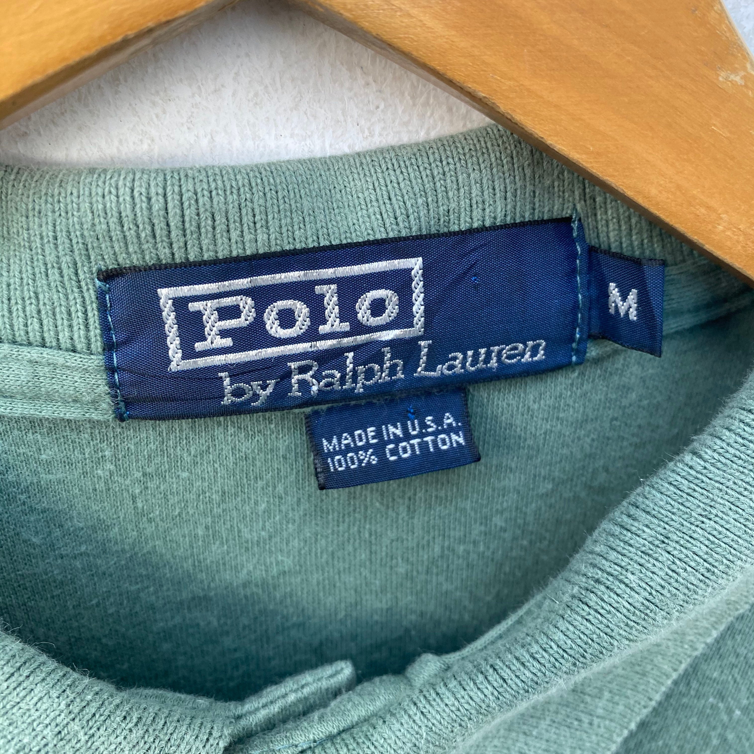 Vintage POLO RALPH LAUREN Small Logo Collared Shirt 90s Vtg Dark Green ...