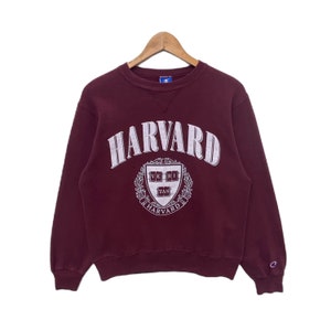 Vintage HARVARD UNIVERSITY Sweatshirt Sweater Big Spell Out Long Sleeve Maroon Colour Pullover Jumper Shirt Medium Streetwear Vtg 90s