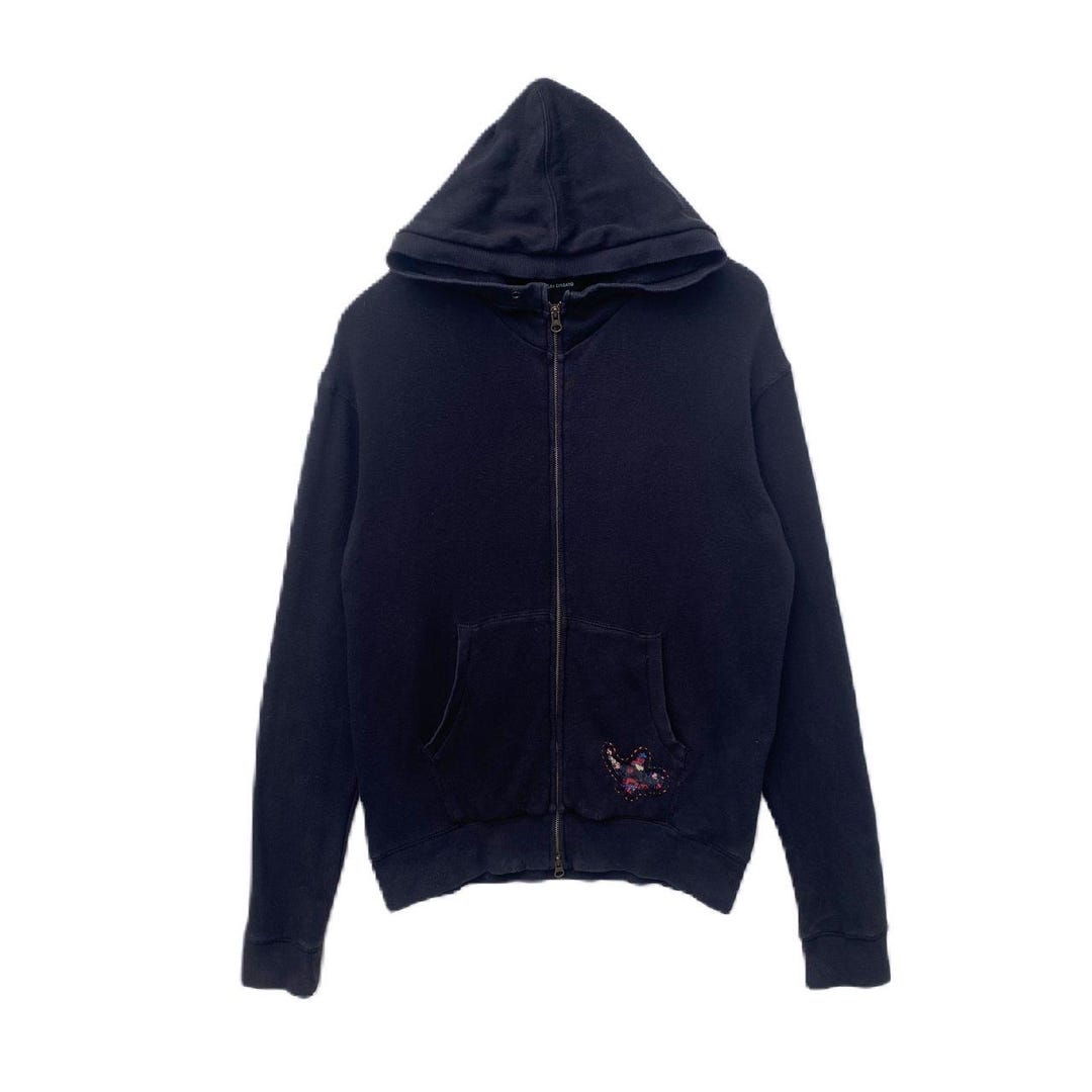 トップス 00s tsumori chisato coating hoodie y2k Vintage TSUMORI CHISATO Hoodie Zipper Sweater Long Sleeve Large