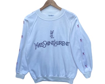 スウェット・トレーナー Saint Laurent Saint Laurent Jersey Oversized Sweatshirt Saint Laurent Sweatshirt | Saks Fifth Avenue