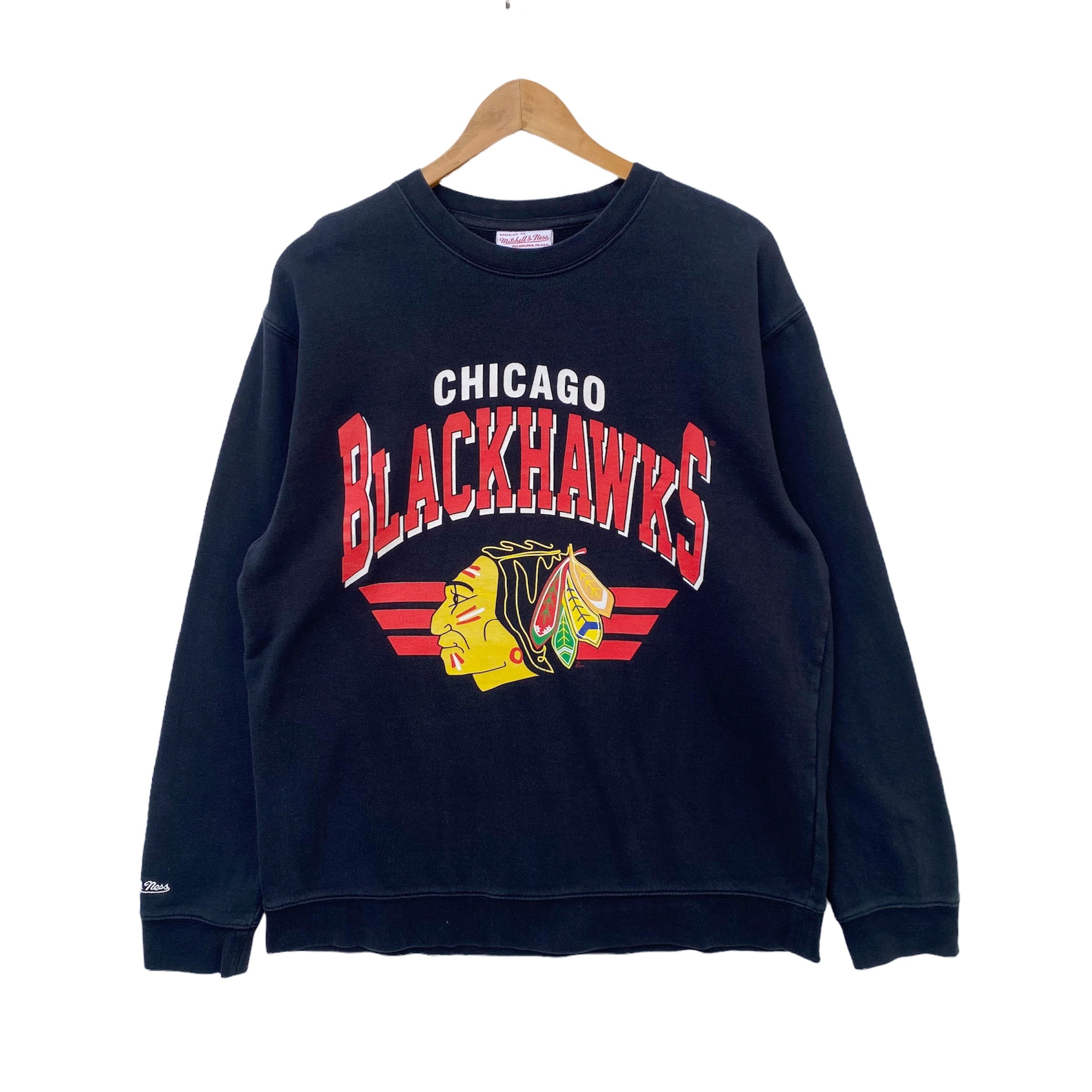 CHICAGO BLACKHAWKS Sweatshirt Sweater Crew Neck Pullover National Hockey League American Extra Large Black Colour Nhl Etsy Canada