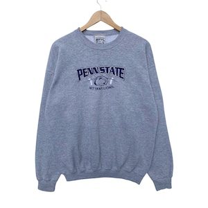 Vintage PENN STATE University Sweatshirt Sweater Pullover Jumper Streetwear Large Size Pennsylvania Nittany Lions Grey Colour Usa
