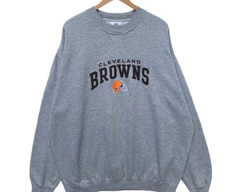 CLEVELAND BROWNS Nfl Sweatshirt Sweater Crew Neck 2XL Pullover Jumper National Football League Sports xxl Oversized Baggy