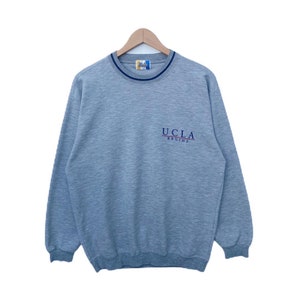 Vintage UCLA Bruins University Of California Sweatshirt Sweater Pullover Jumper Long Sleeve Medium Shirt Los Angeles College  Grey