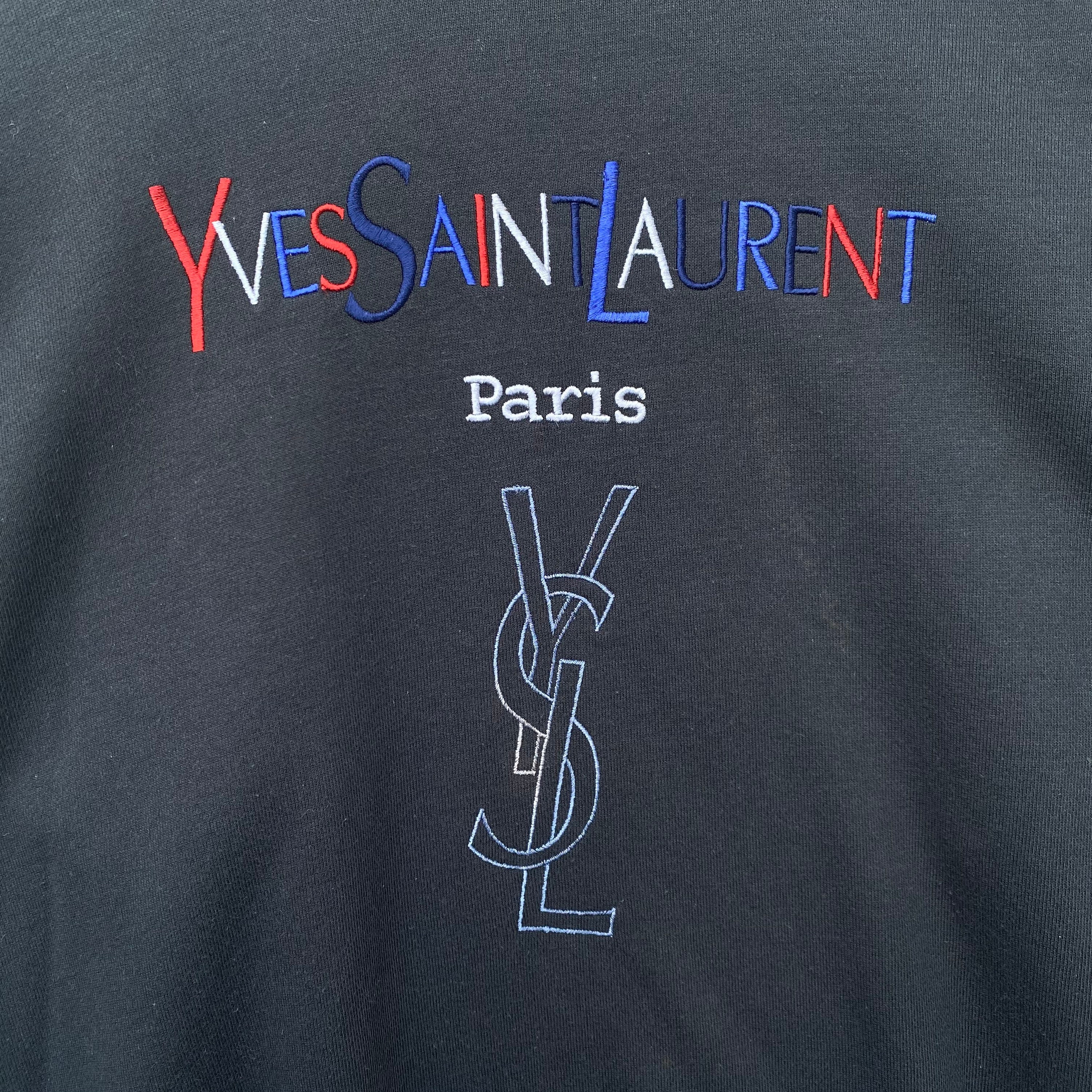 Vintage YVES SAINT LAURENT Sweatshirt Sweater Embroidery