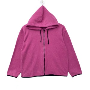 Plain Pink Hoodie Fleece Sweater Sweater Pullover Jumper Hip Hop Swag Rap Tee Shirt Medium Size Long Sleeve Zipper