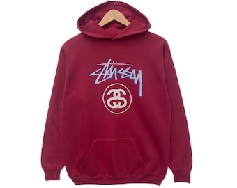 ヴィンテージ STUSSY フーディー セーター レッドカラー セーター プル