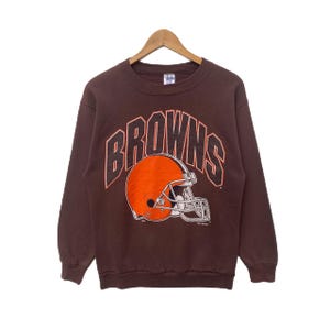Vintage 1995 CLEVELAND BROWNS Nfl Sweatshirt Sweater Medium Pullover Jumper National Football League Sports vtg 90s Usa