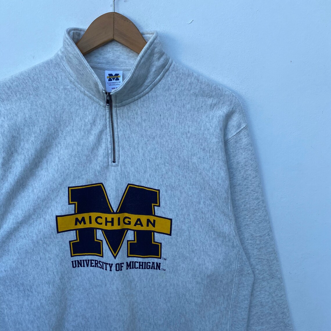 UNIVERSITY OF MICHIGAN Sweatshirt Sweater Quarter Zipper Etsy