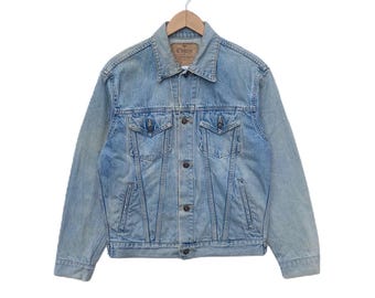 Chaqueta vaquera vintage EDWIN de gran tamaño, color azul vaquero, con botones, para hombre, estilo camionero, ropa de abrigo, chaqueta vaquera desgastada, informal