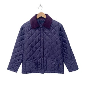 Chaqueta acolchada LAVENHAM con cierre de botones a presión. Hecha en Inglaterra. Talla 38 (pequeña).