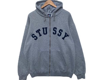 ヴィンテージ STUSSY フーディー セーター レッドカラー セーター プル