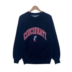 Vintage CINCINNATI BEARCATS Sweatshirt Sweater Crew Neck Large Size Pullover Jumper University Vtg 90s Black Colour Football