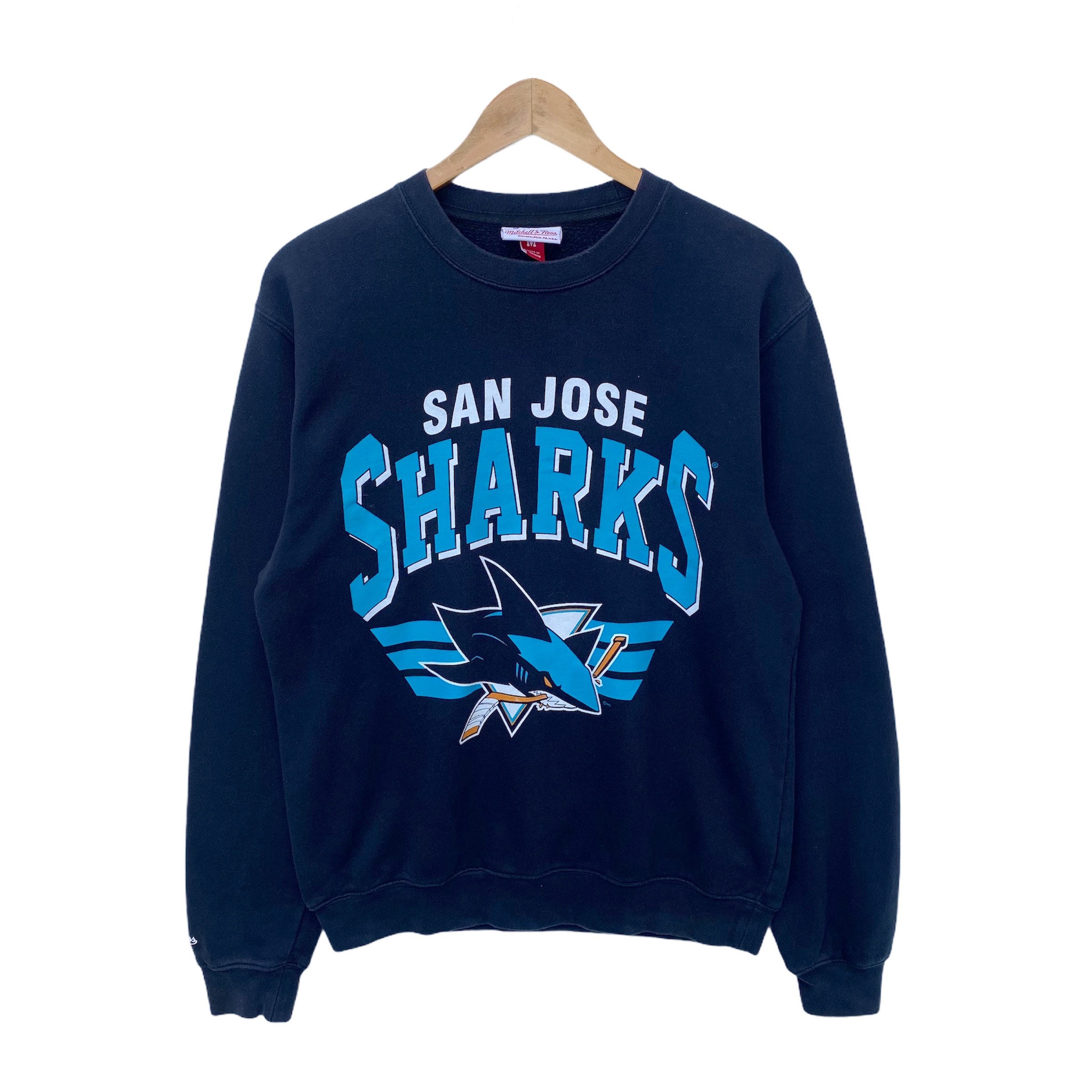 90s San Jose Sharks Black Crewneck