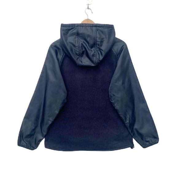 Vintage PPFM Fleece Nylon Hoodie Black Colour Sweater Full Zipper