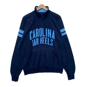 Vintage CAROLINA Tar Heels Sweatshirt Sweater Large Pullover Vtg 90s American Football Blue University Zipper