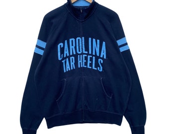 Vintage CAROLINA Tar Heels Sweatshirt Trui Grote Pullover Vtg jaren 90 American Football Blue University Rits