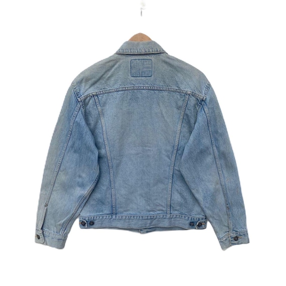 Vintage EDWIN Denim Jacket Large Size Denim Blue Colour Button up