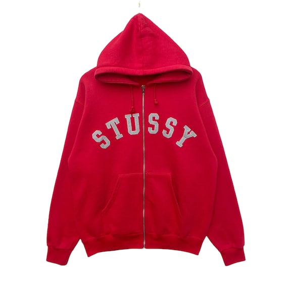 Vintage STUSSY Hoodie Sweater Red Colour Sweater Pullover - Etsy 日本