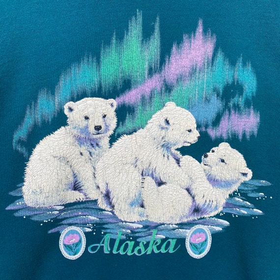 Vintage ALASKA Bear Sweatshirt Sweater Pullover J… - image 4