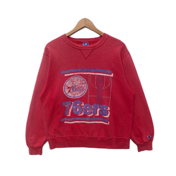 Vintage PHILADELPHIA 76ers Sweatshirt Sweater Large Size Pullover